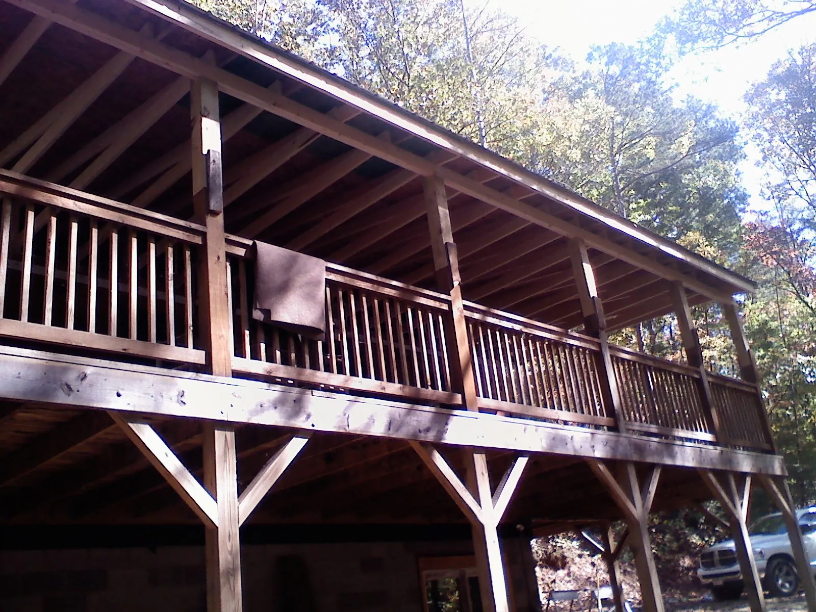 Timber framing under a new elevated porch and deck — Roof Leak Repair in Berkshire by Roofing Brothers
